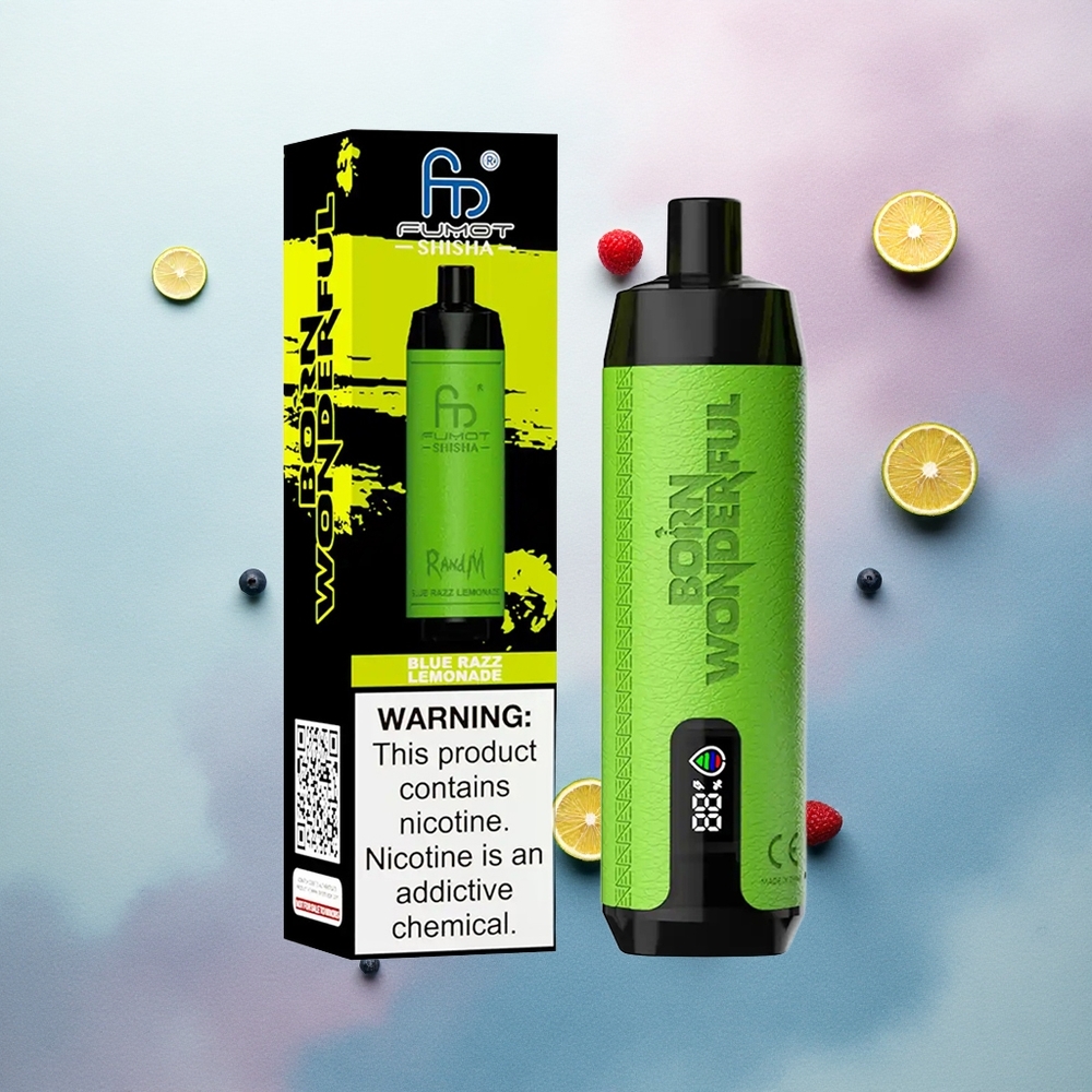 RandM Fumot Shisha 10000 Puffs Blue Razz Lemonade 18ml 850mAh 0.5% Nicotine