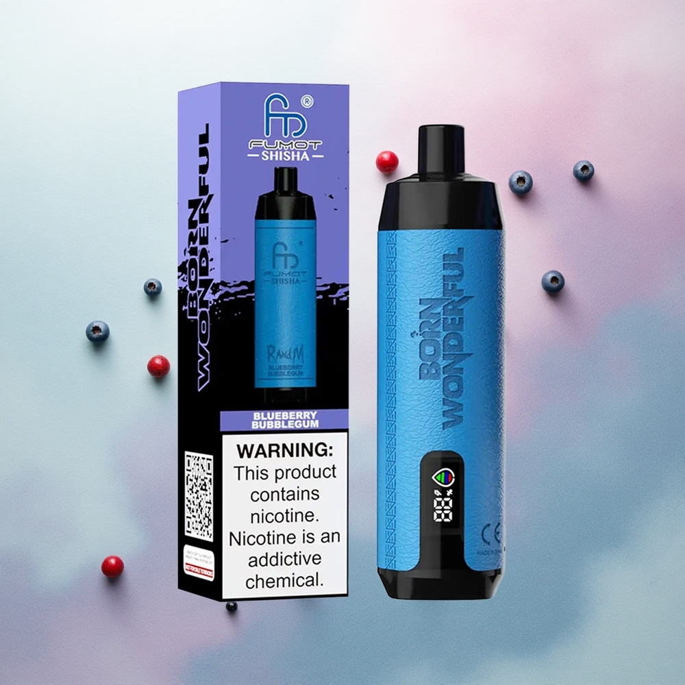 RandM Fumot Shisha 10000 Puffs Blueberry Bubblegum Mesh 0.6ohm 0.5% Nicotine