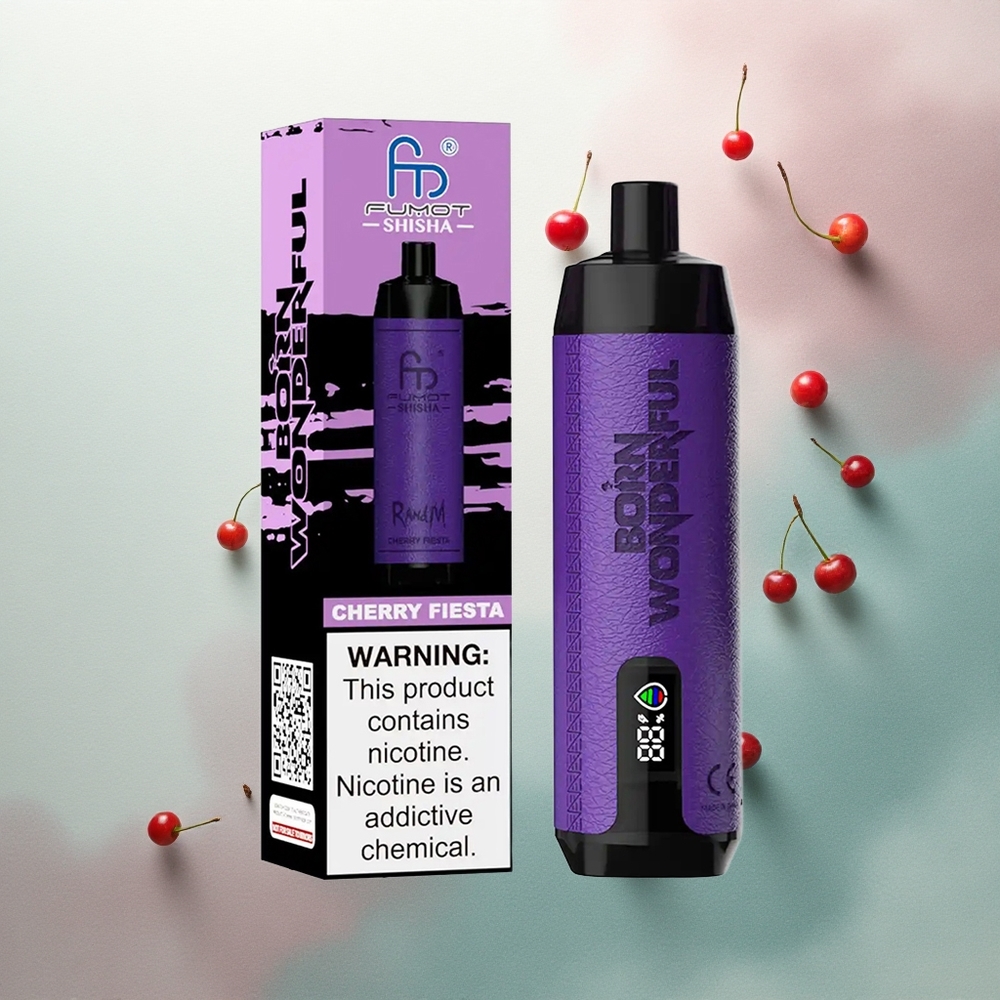 RandM Fumot Shisha 10000 Puffs Cherry Fiesta 18ml 850mAh 0.5% Nicotine