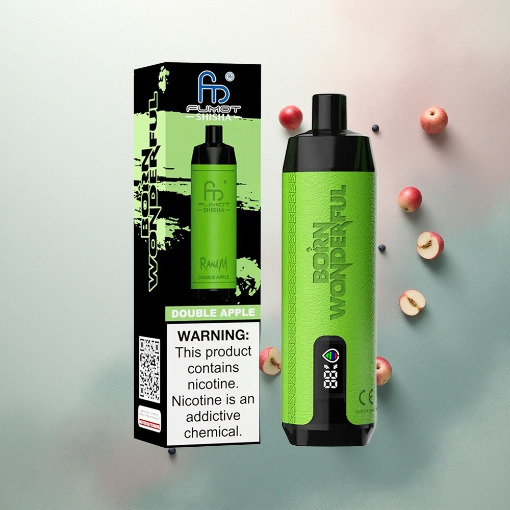 RandM Fumot Shisha 10000 Puffs Double Apple LED Mesh 0.6ohm 850mAh