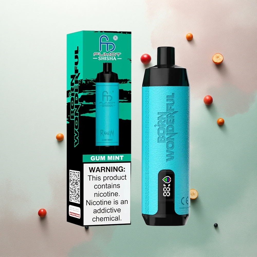 RandM Fumot Shisha 10000 Puffs Gum Mint 18ml 850mAh 0.5% Nicotine
