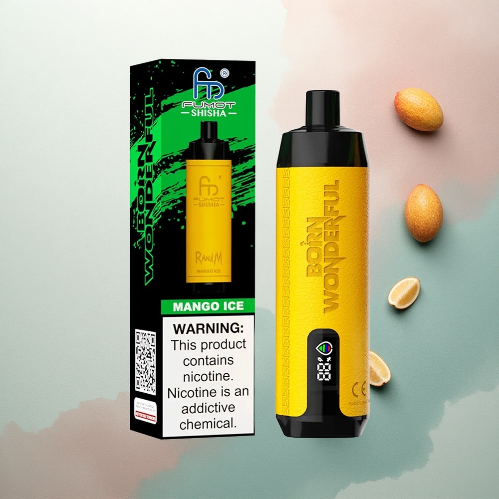 RandM Fumot Shisha 10000 Puffs Mango Ice 18ml 850mAh 0.5% Nicotine