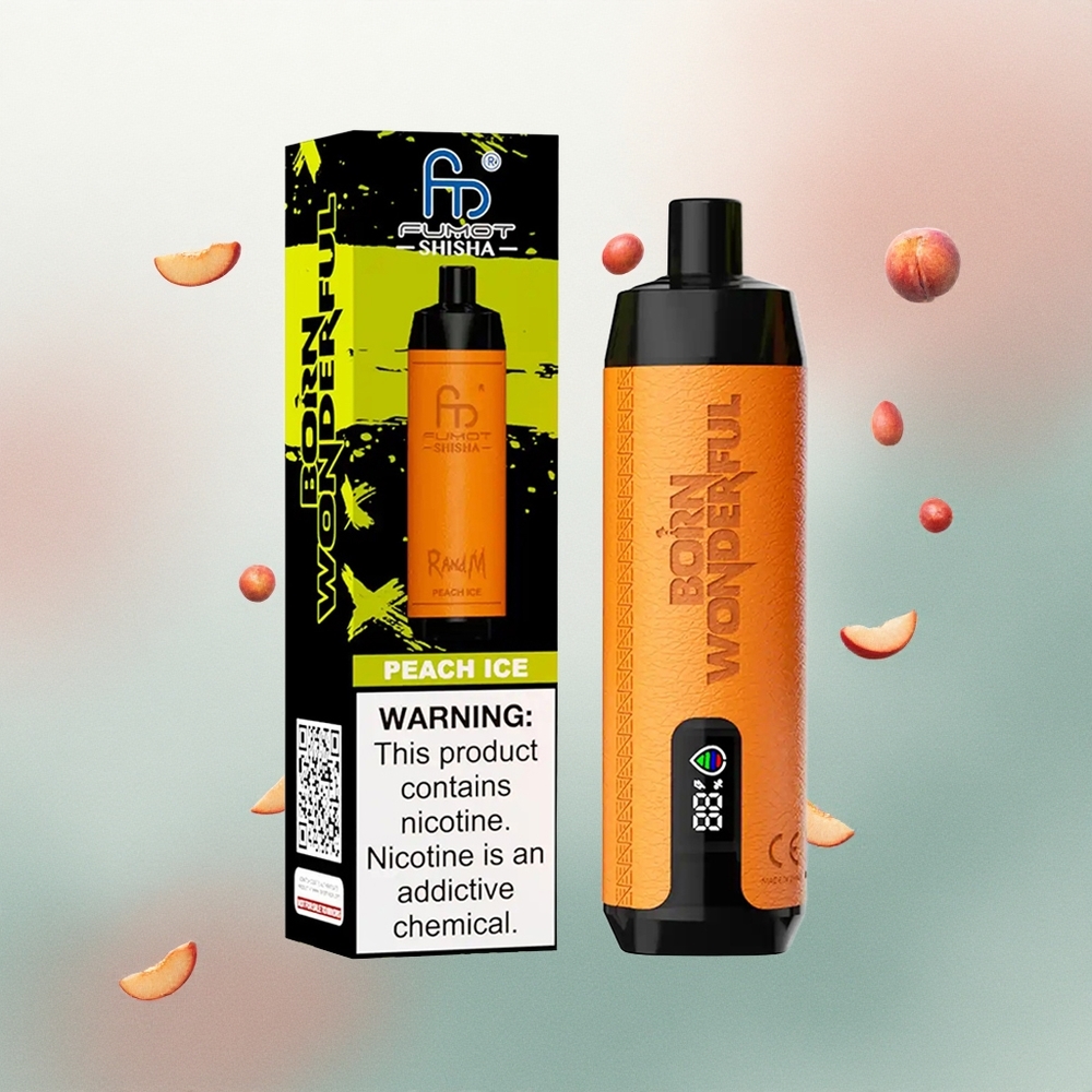 RandM Fumot Shisha 10000 Puffs Peach Ice 18ml 850mAh 0.5% Nicotine