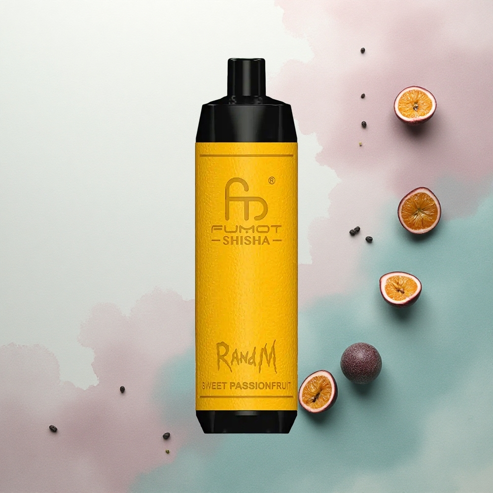 RandM Fumot Shisha 10000 Puffs Sweet Passion Fruit 18ml Mesh Coil