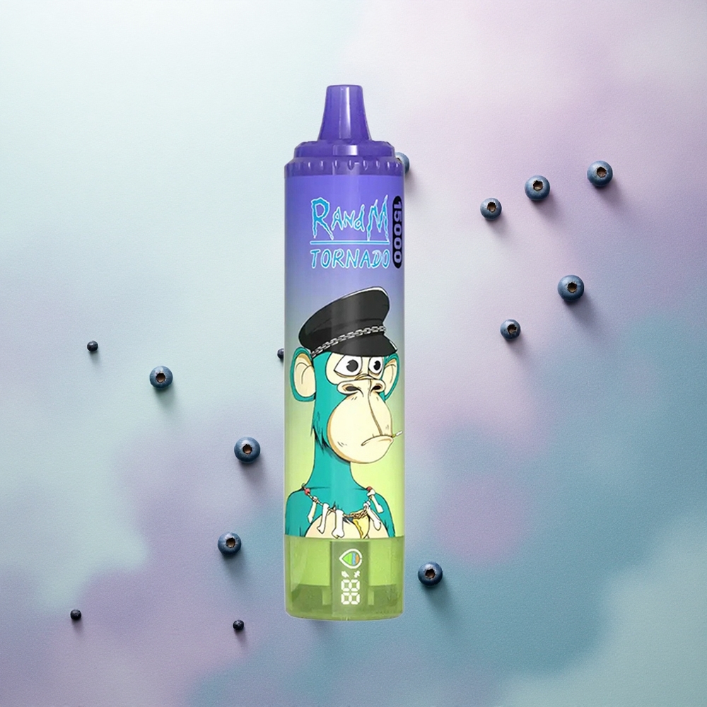RandM Fumot Tornado 15000 Puffs Blueberry Bubble Gum 25ml 5% Nicotine Mesh Coil