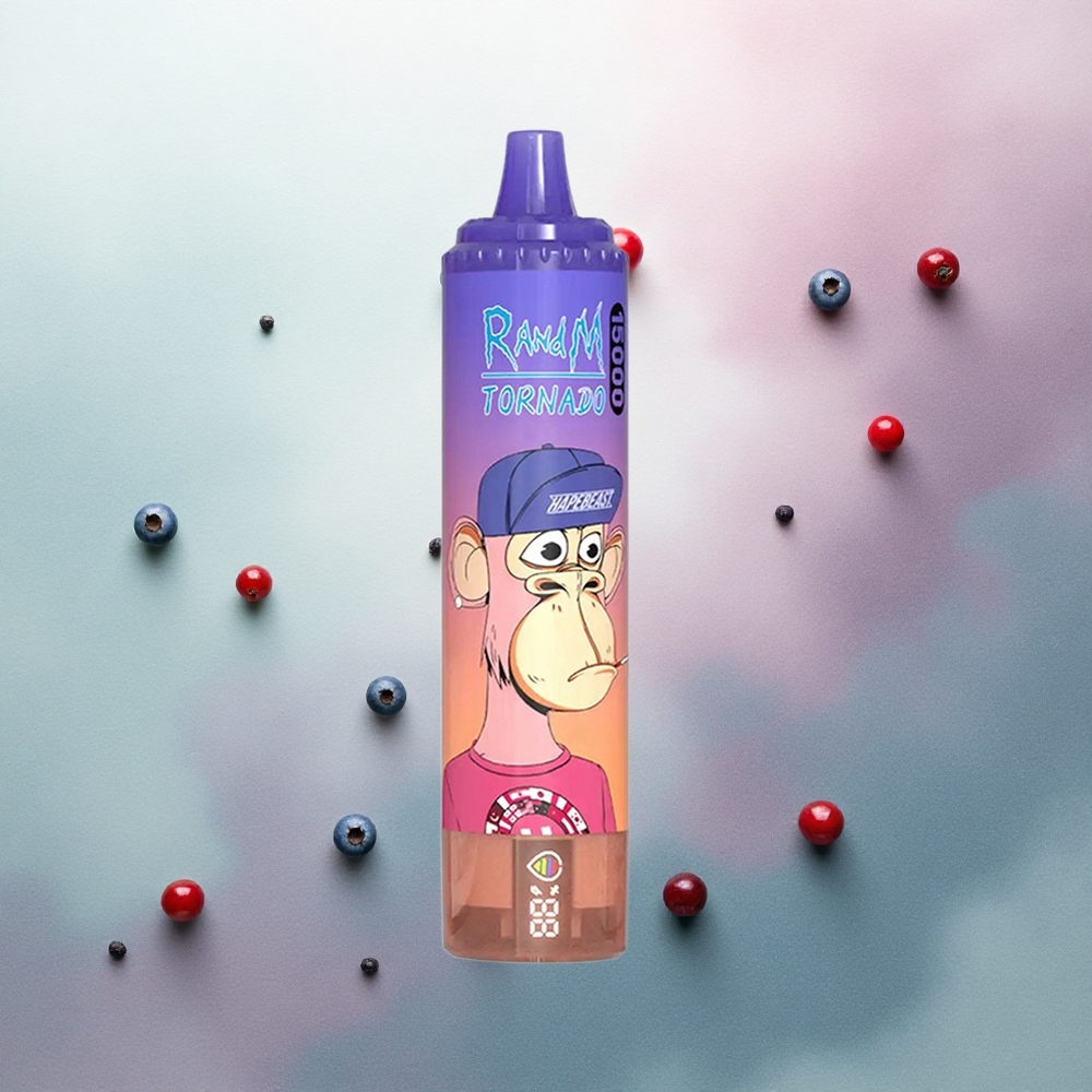 RandM Fumot Tornado 15000 Puffs Blueberry Cherry Cranberry 25ml 5% Nicotine Mesh Coil