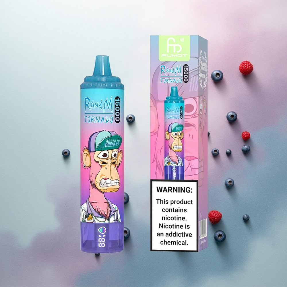 RandM Fumot Tornado 15000 Puffs Blueberry Raspberry Mesh Coil 25ml 850mAh