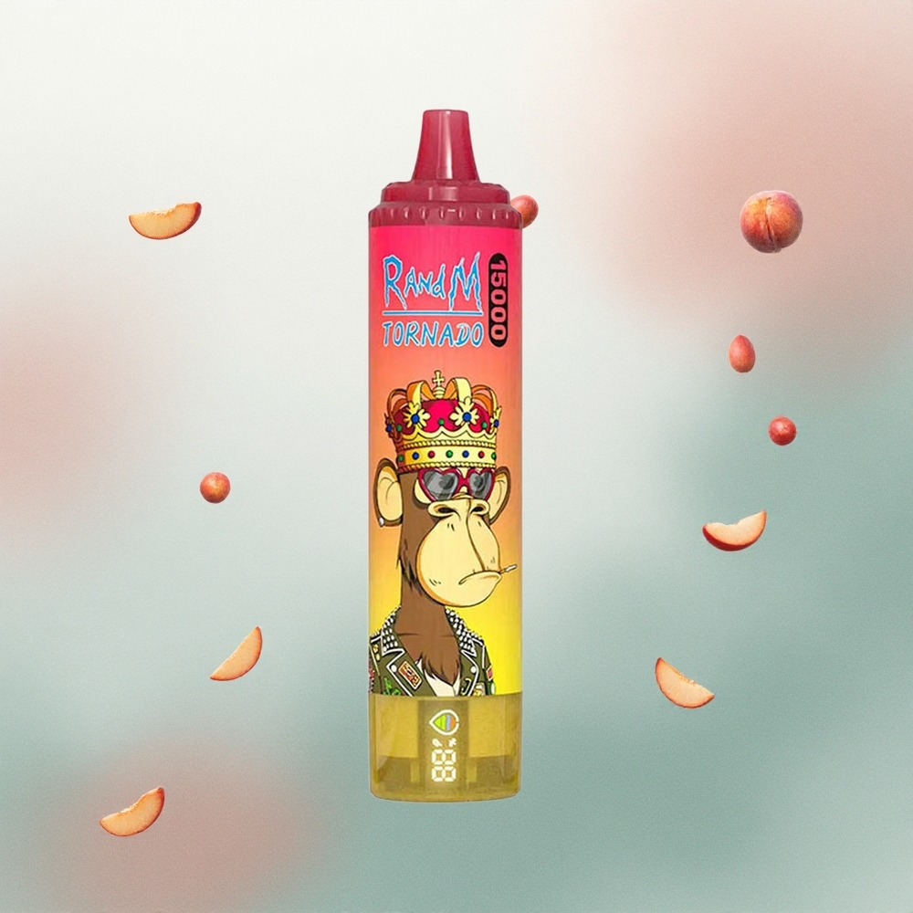 RandM Fumot Tornado 15000 Puffs Peach Ice 25ml 850mAh Mesh Coil