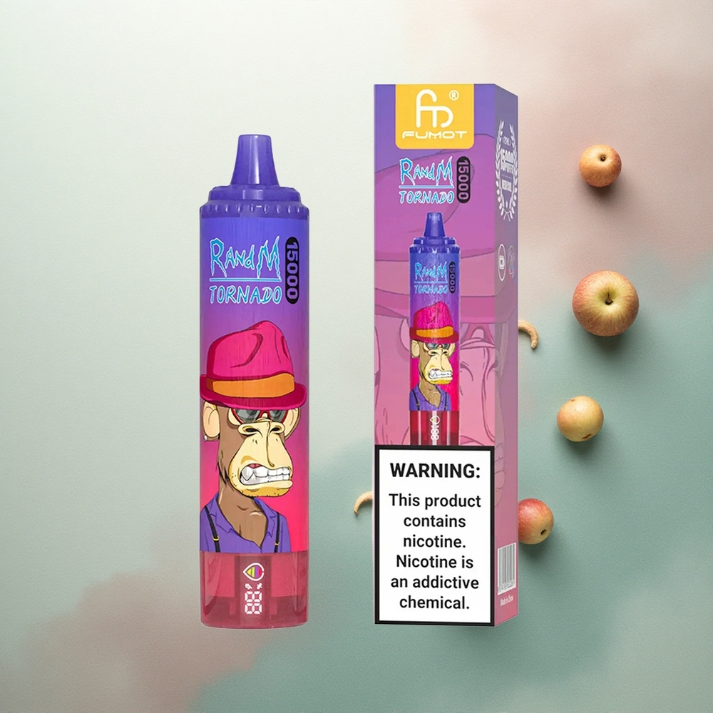 RandM Fumot Tornado 15000 Puffs Sour Apple Mesh 25ml 5% Nicotine