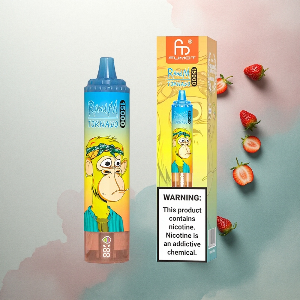 RandM Fumot Tornado 15000 Puffs Strawberry Mesh 25ml 850mAh