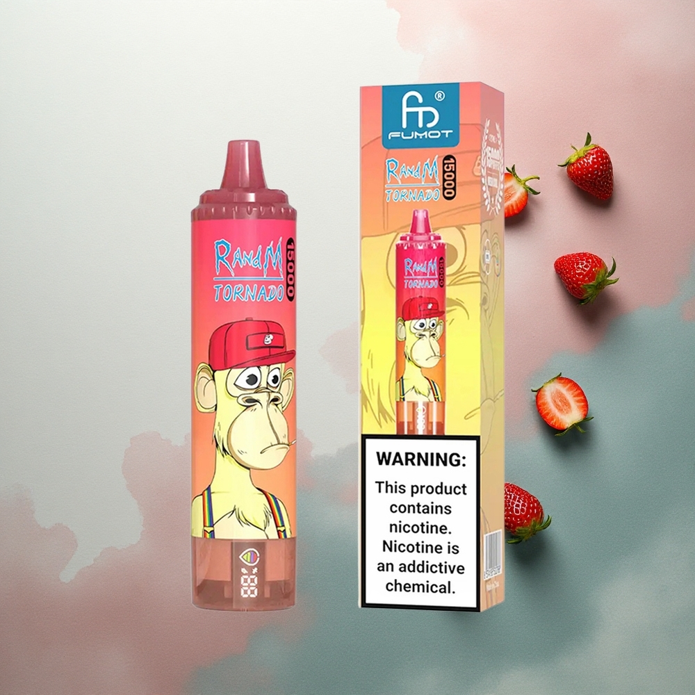 RandM Fumot Tornado 15000 Puffs Strawberry Red Bull 25ml 5% Nicotine 850mAh