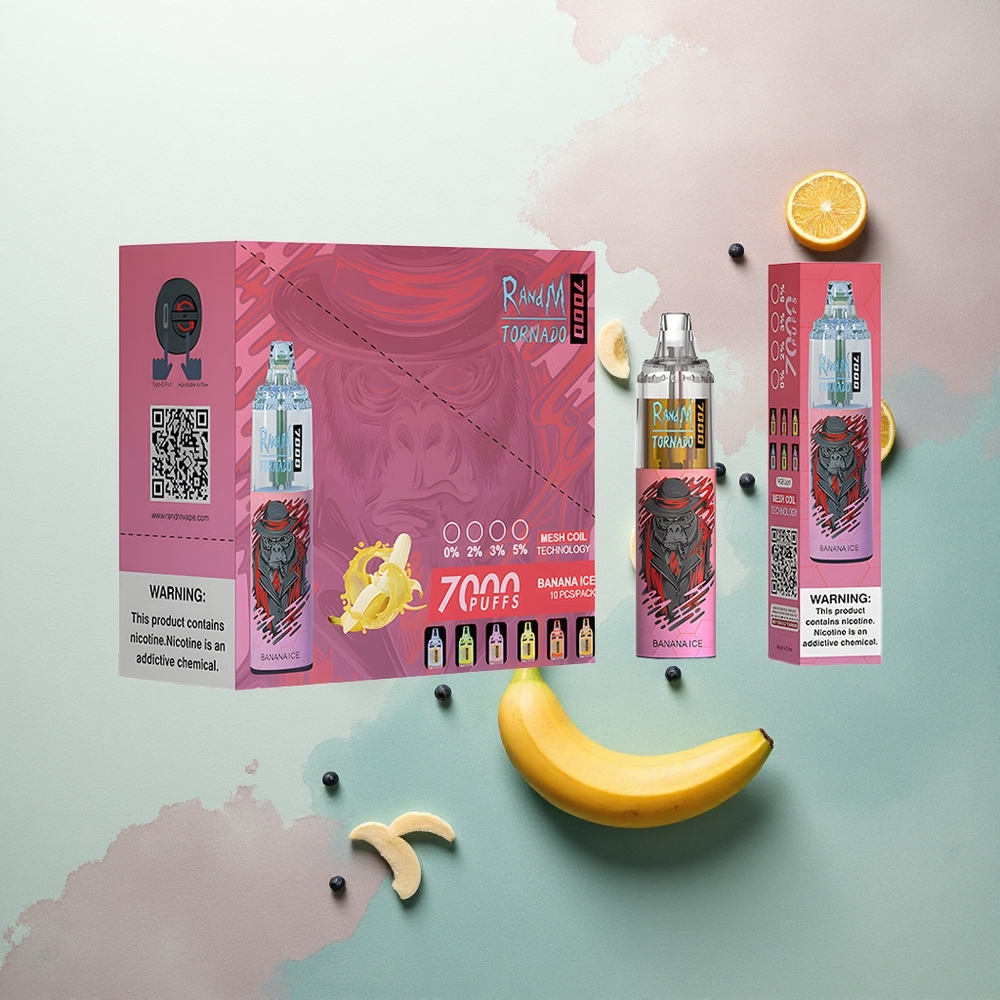 RandM Fumot Tornado 7000 Puffs Banana Ice Mesh Coil 850mAh