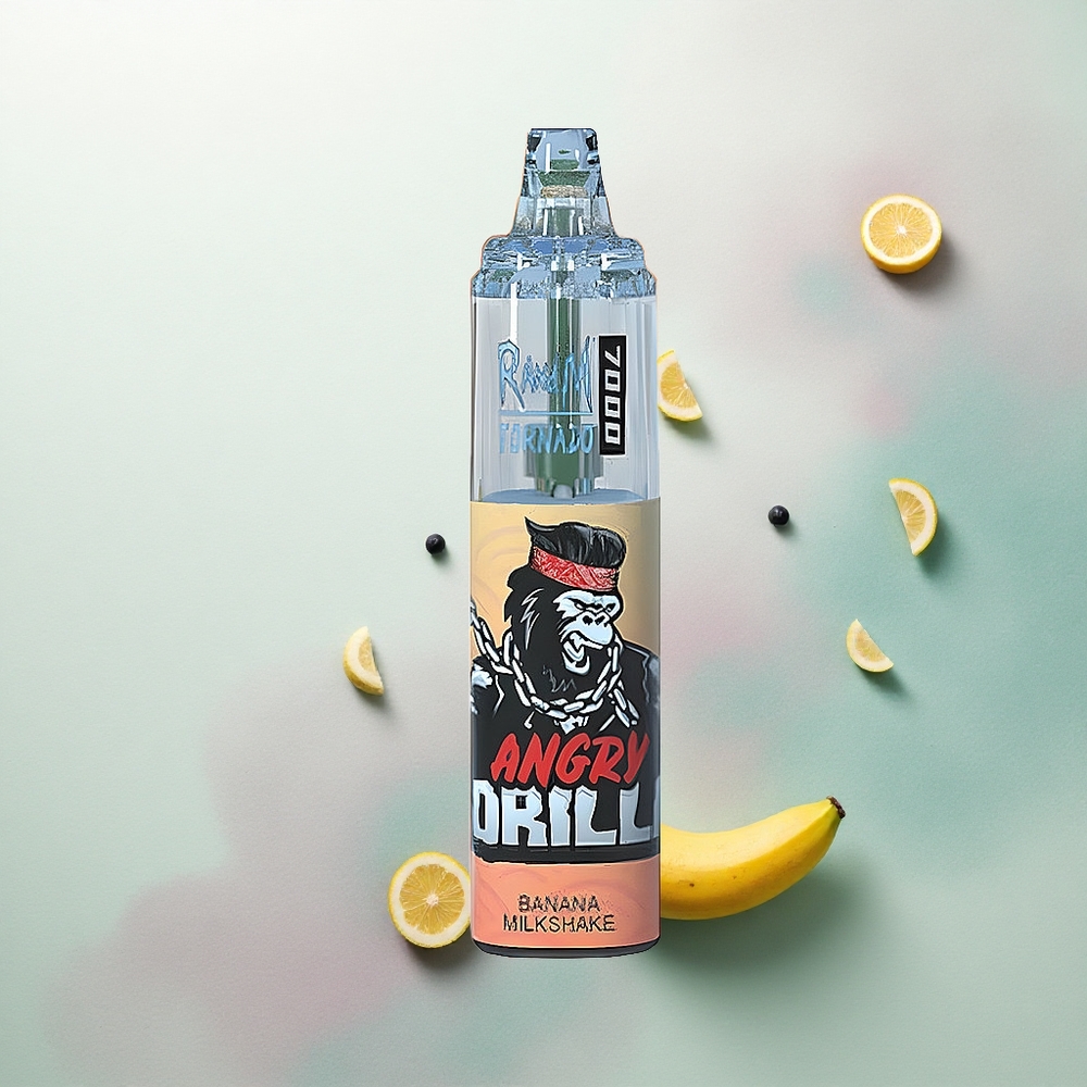 RandM Fumot Tornado 7000 Puffs Banana Milkshake 850mAh Mesh Coil 5% Nicotine