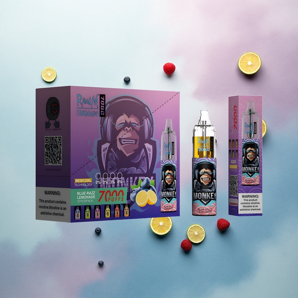 RandM Fumot Tornado 7000 Puffs Blue Razz Lemonade Mesh 850mAh 5% Nicotine