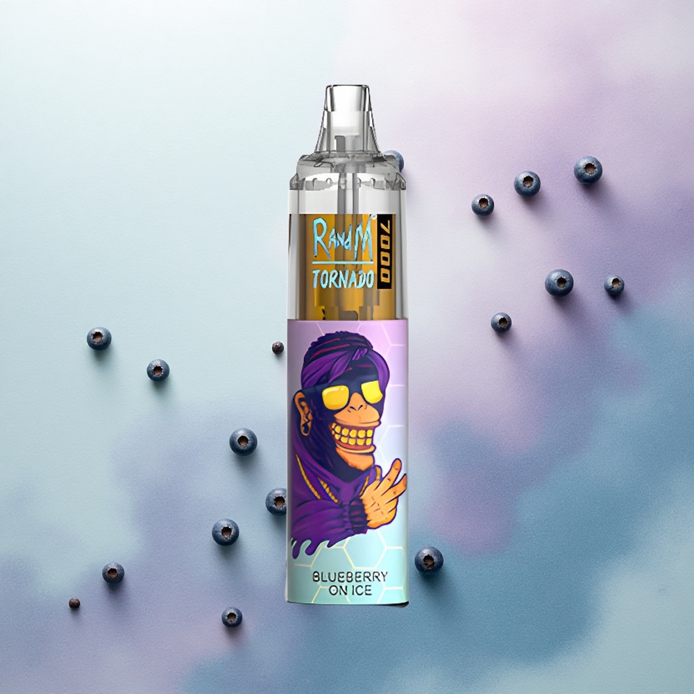 RandM Fumot Tornado 7000 Puffs Blueberry On Ice with 14 ML E-liquid and 5% Nicotine