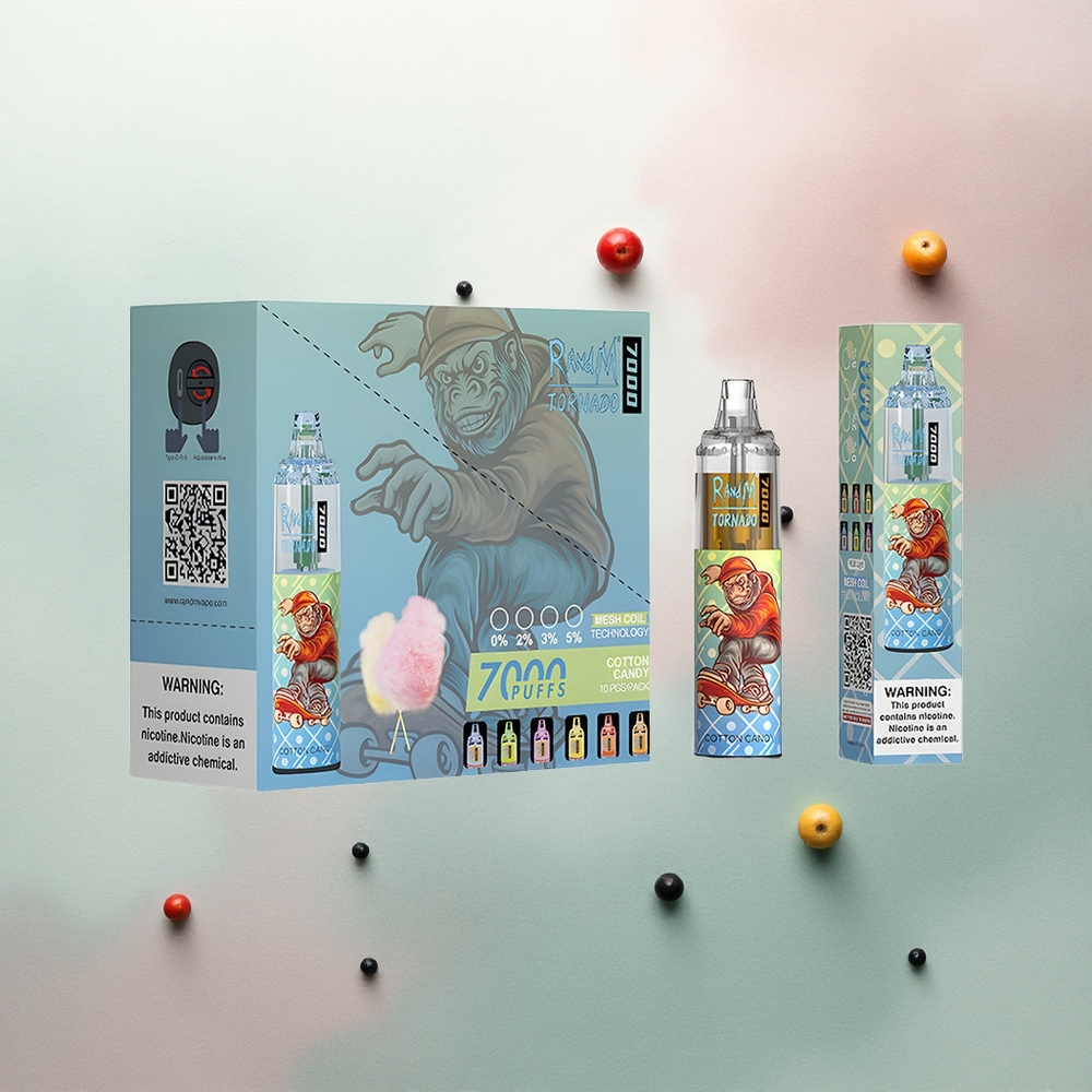 RandM Fumot Tornado 7000 Puffs Cotton Candy Mesh Coil 14ML 850mAh