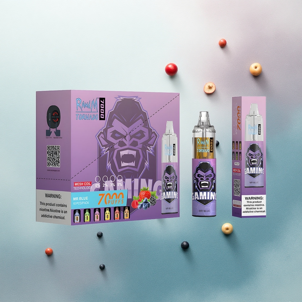 RandM Fumot Tornado 7000 Puffs Dr. Blue 850mAh Mesh Coil Air-Adjustable
