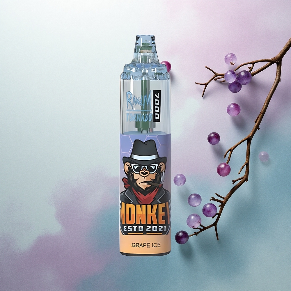 RandM Fumot Tornado 7000 Puffs Grape Ice Mesh Coil 850mAh