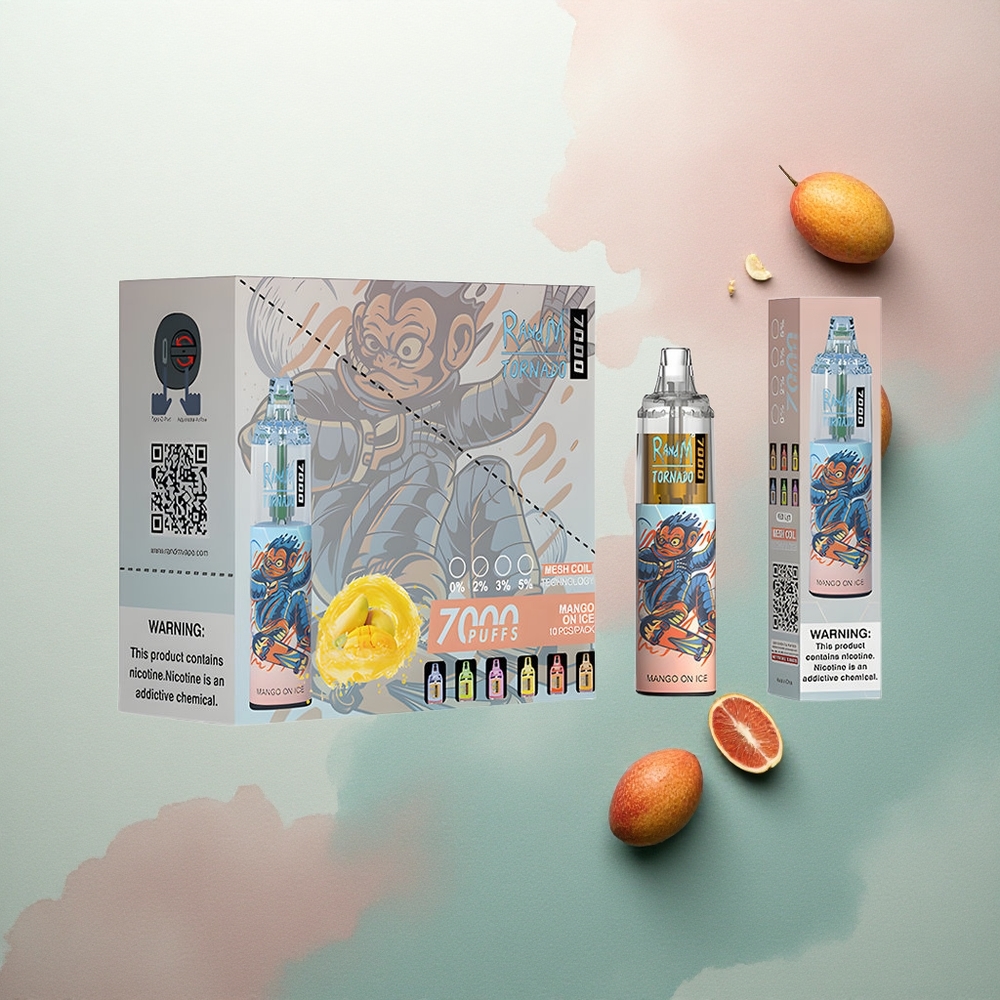 RandM Fumot Tornado 7000 Puffs Mango On Ice 850mAh Mesh 5% Nicotine