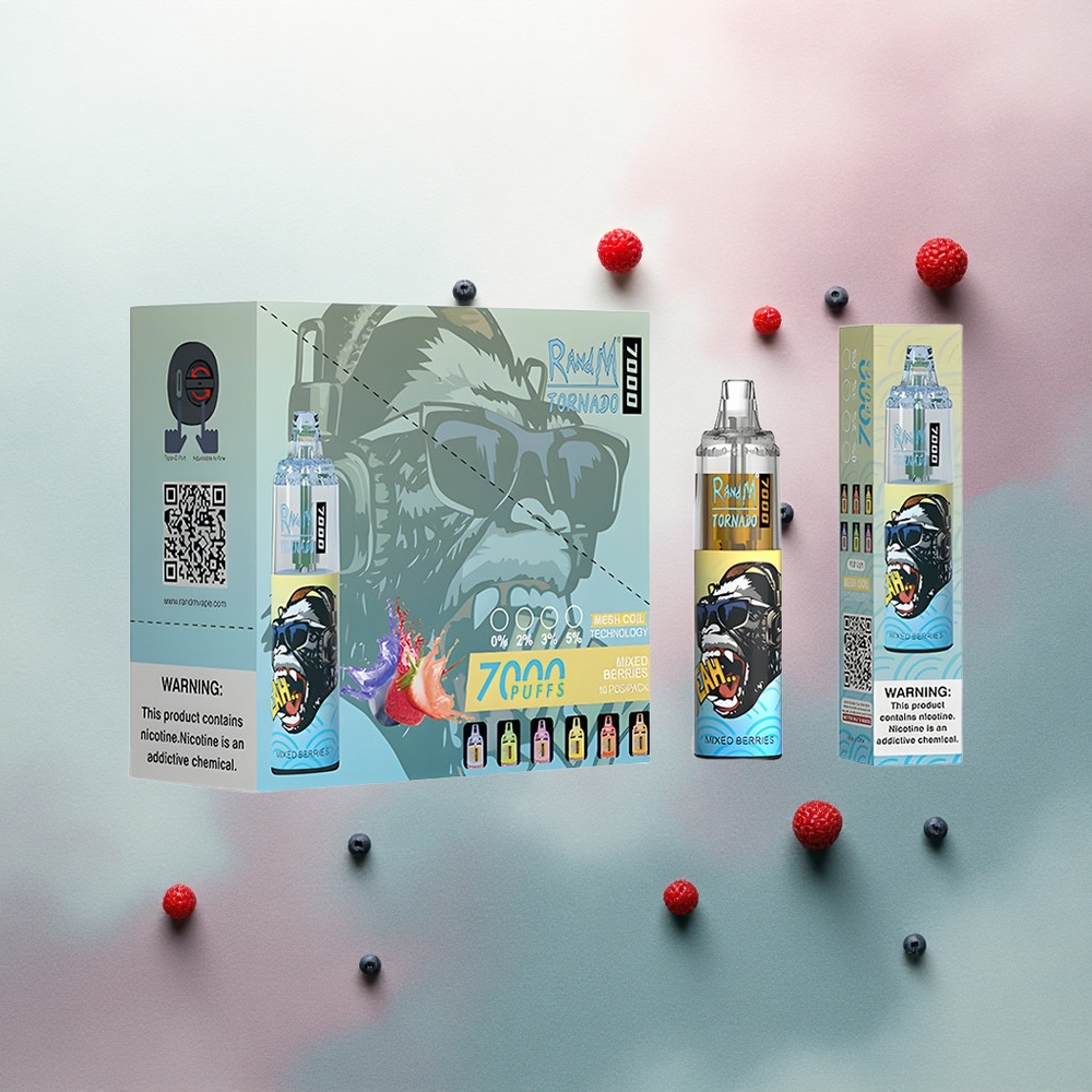RandM Fumot Tornado 7000 Puffs Mixed Berries Mesh Coil 850mAh 5% Nicotine