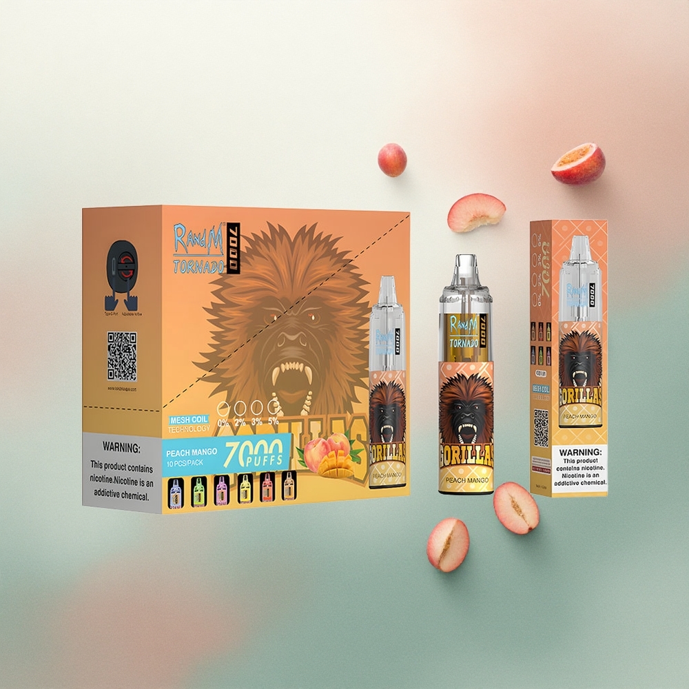 RandM Fumot Tornado 7000 Puffs Peach Mango 14ML 850mAh Mesh Coil