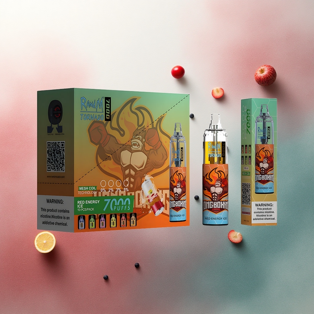 RandM Fumot Tornado 7000 Puffs Red Energy Ice Mesh Coil 850mAh