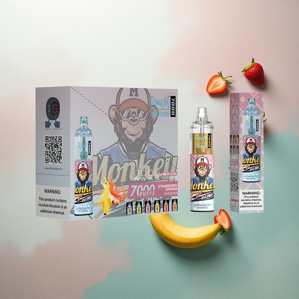 RandM Fumot Tornado 7000 Puffs Strawberry Banana 14ML Mesh 850mAh