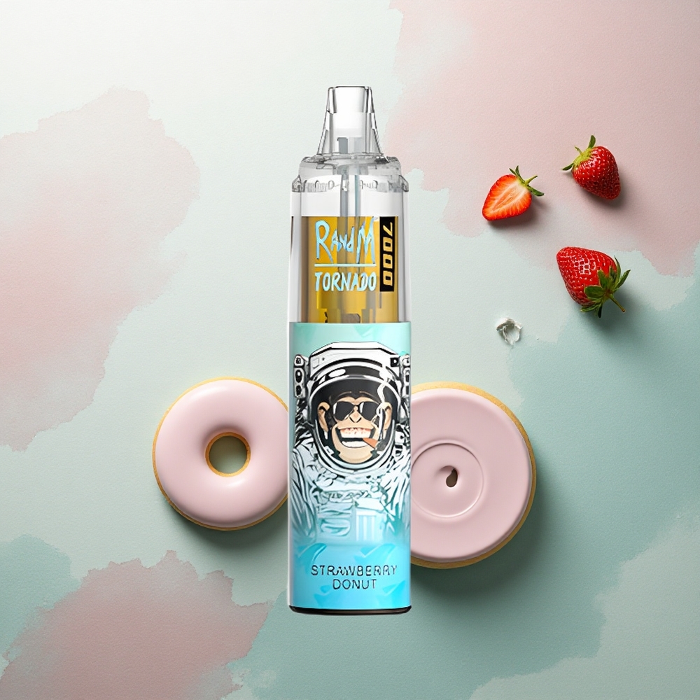 RandM Fumot Tornado 7000 Puffs Strawberry Donut Mesh Coil 850mAh 5% Nicotine