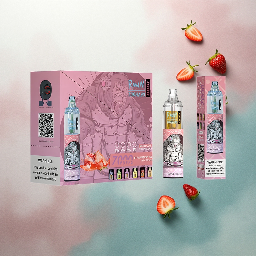 RandM Fumot Tornado 7000 Puffs Strawberry Ice Mesh 850mAh 5% Nicotine