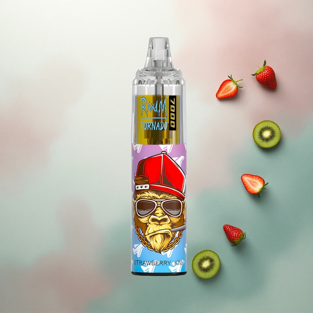 RandM Fumot Tornado 7000 Puffs Strawberry Kiwi Mesh Coil 14ML 5% Nicotine