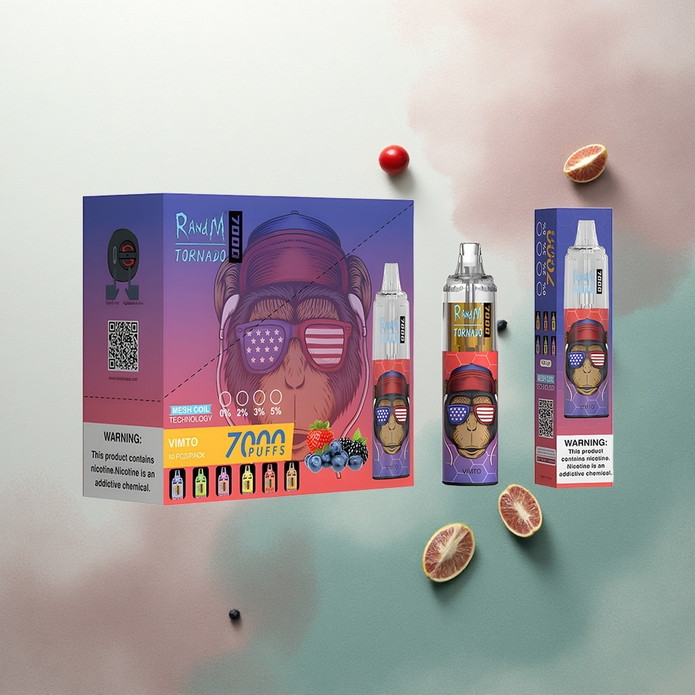 RandM Fumot Tornado 7000 Puffs Vimto Mesh 850mAh Type-C Air-Adjustable