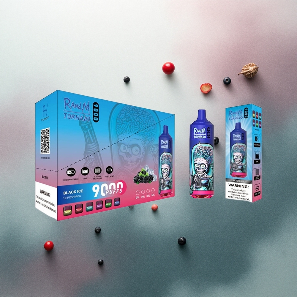 RandM Fumot Tornado 9000 Puffs Black Ice Mesh 18mL 850mAh
