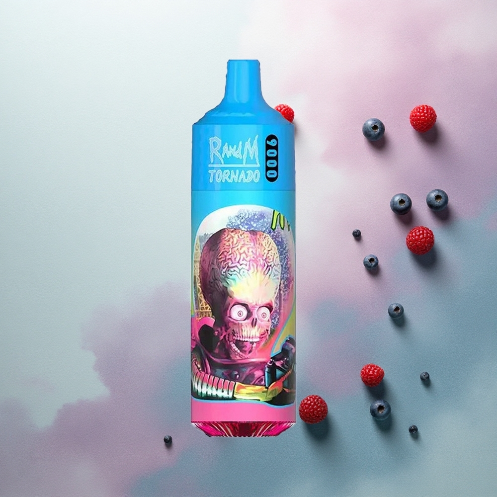 RandM Fumot Tornado 9000 Puffs Blueberry Sour Raspberry 850mAh 18mL Mesh Coil