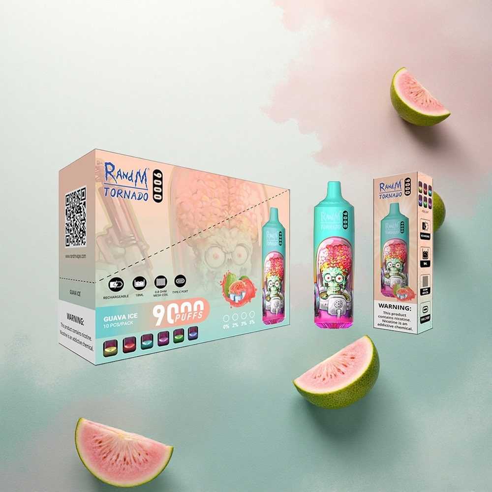 RandM Fumot Tornado 9000 Puffs Guava Ice Mesh Coil 18mL 850mAh