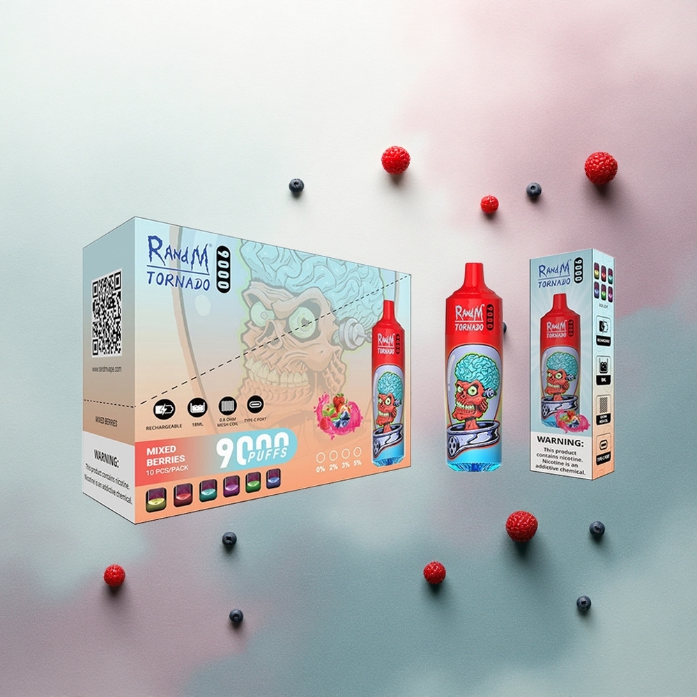 RandM Fumot Tornado 9000 Puffs Mixed Berries 850mAh Mesh RGB 18mL