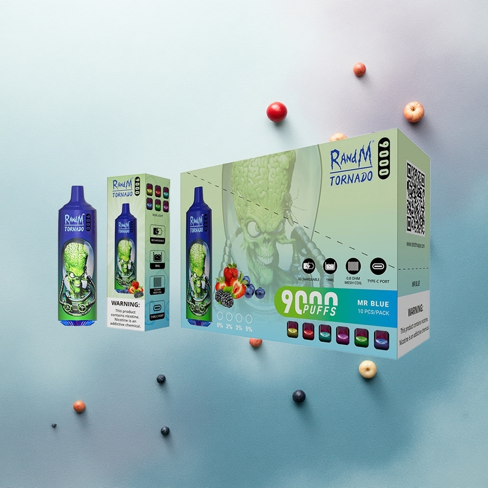 RandM Fumot Tornado 9000 Puffs Mr Blue 850mAh Mesh 18mL