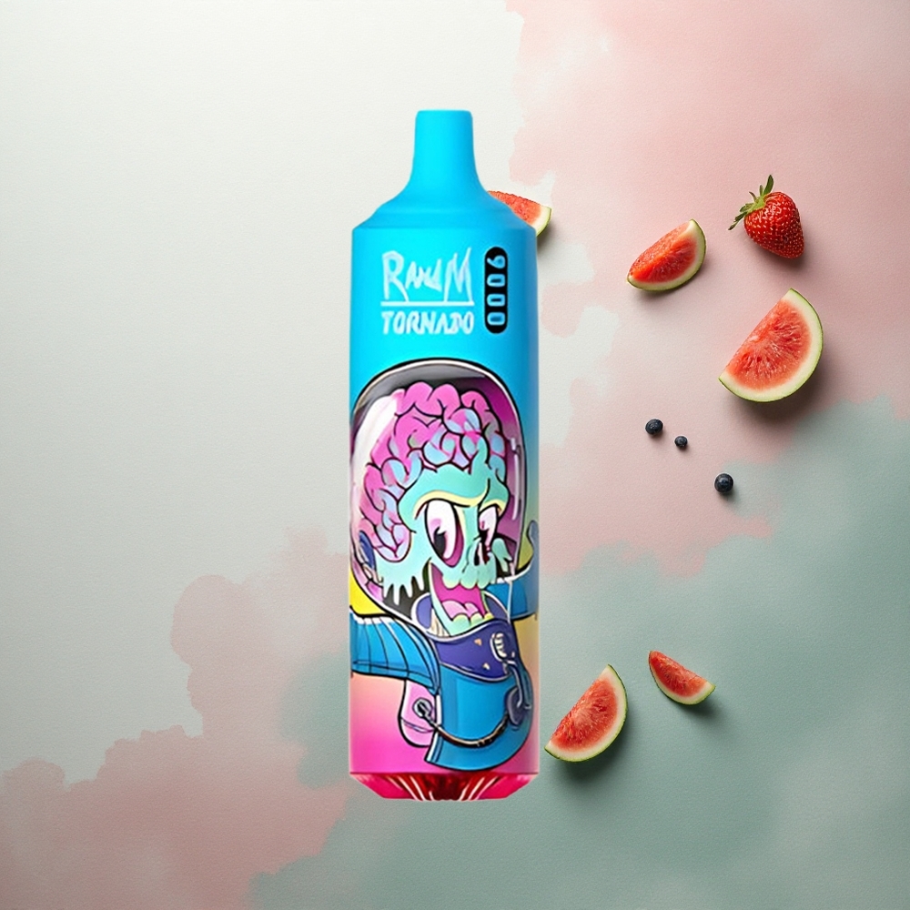 RandM Fumot Tornado 9000 Puffs Strawberry Watermelon Mesh Coil 18mL 850mAh