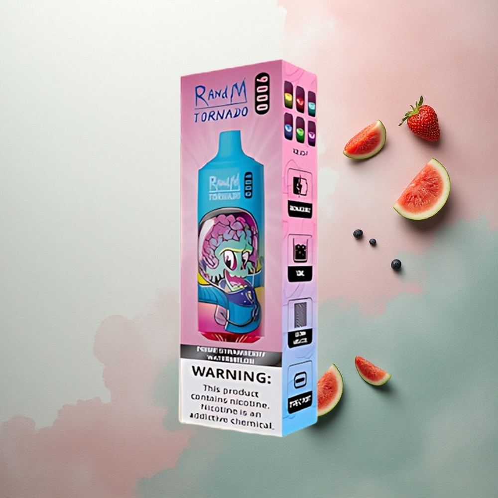 RandM Fumot Tornado 9000 Puffs Strawberry Watermelon Mesh Coil 18mL 850mAh