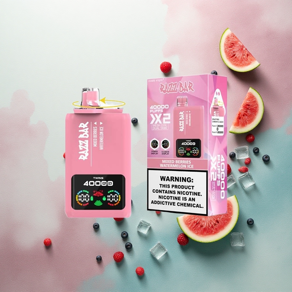 Razz Bar 40000 Puffs Mixed Berries - Watermelon Ice with 5% Nicotine and 650mAh Battery