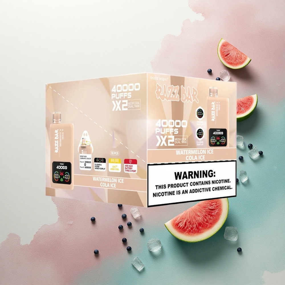 Razz Bar 40000 Puffs Watermelon Ice - Cola Ice 5% Nicotine 650mAh