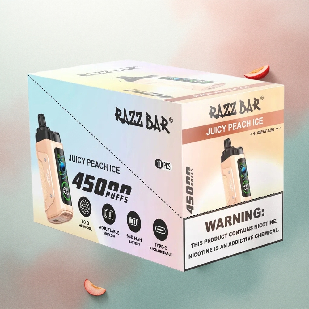Razz Bar 45000 Puffs Juicy Peach Ice 650mAh Type-C