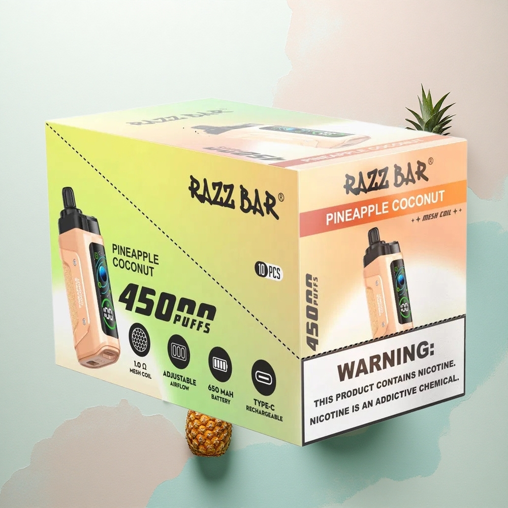 Razz Bar 45000 Puffs Pineapple Coconut 20mg Nicotine 650mAh