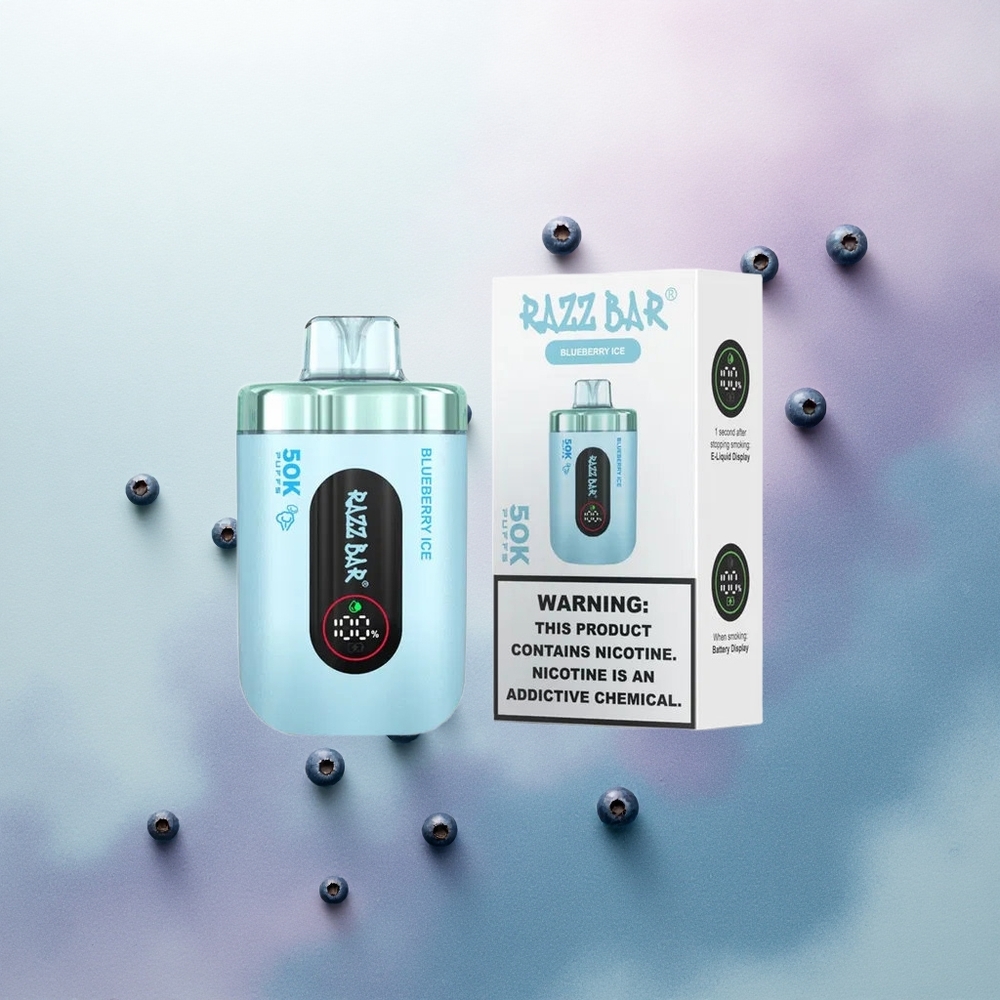 Razz Bar 50K Puffs Blueberry Ice 650mAh 2% Nicotine