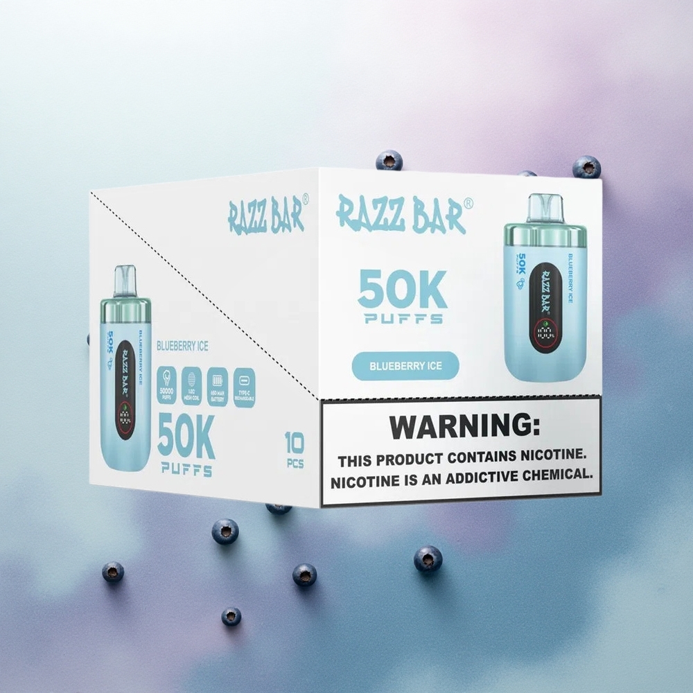 Razz Bar 50K Puffs Blueberry Ice 650mAh 2% Nicotine