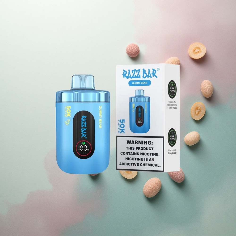 Razz Bar 50K Puffs Gummy Bear 650mAh 2% Nicotine