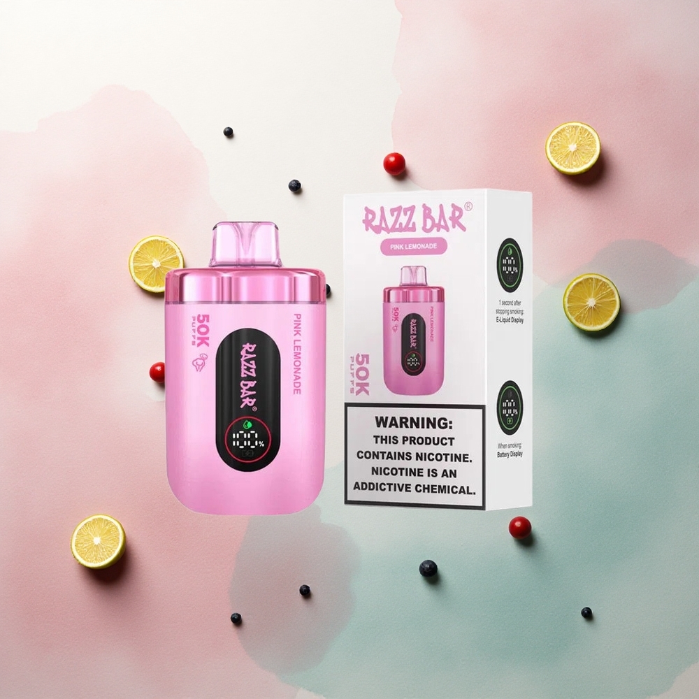 Razz Bar 50K Puffs Pink Lemonade 650mAh Nicotine 2%