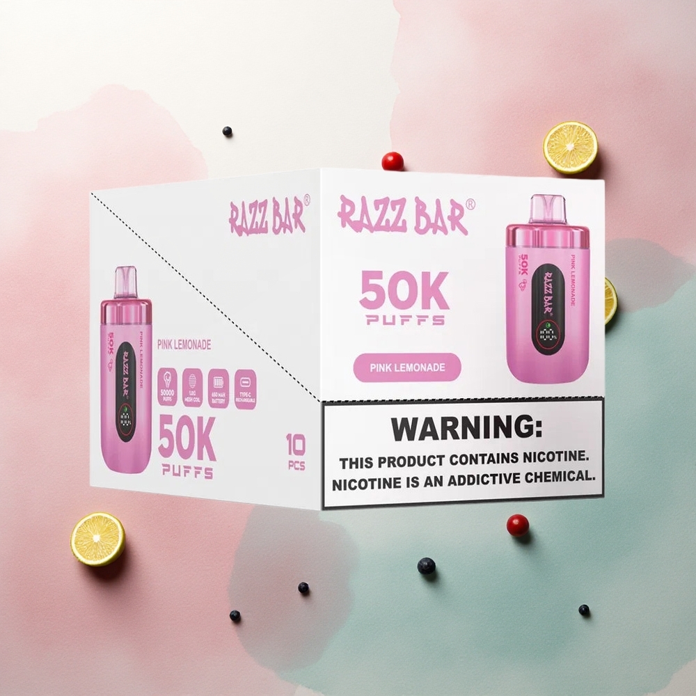 Razz Bar 50K Puffs Pink Lemonade 650mAh Nicotine 2%