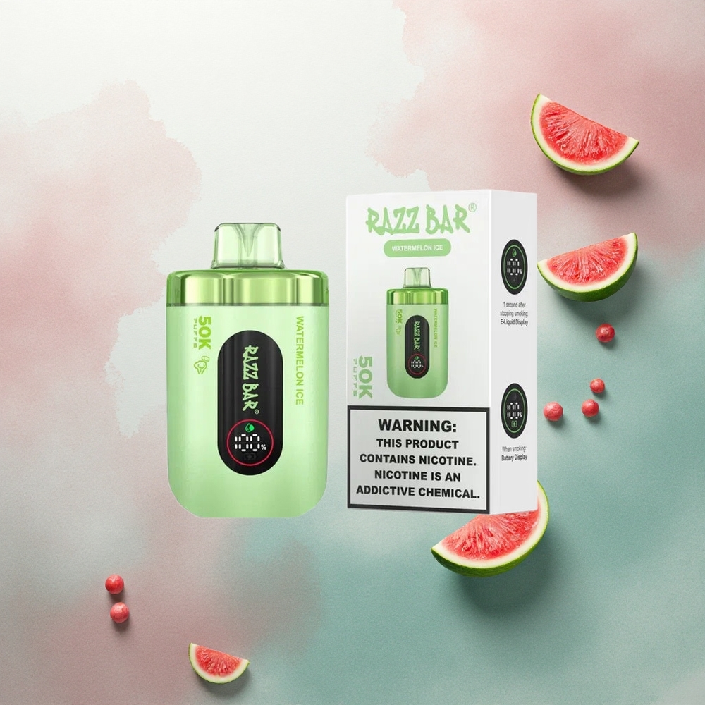 Razz Bar 50K Puffs Watermelon Ice Rechargeable 650mAh 2% Nicotine