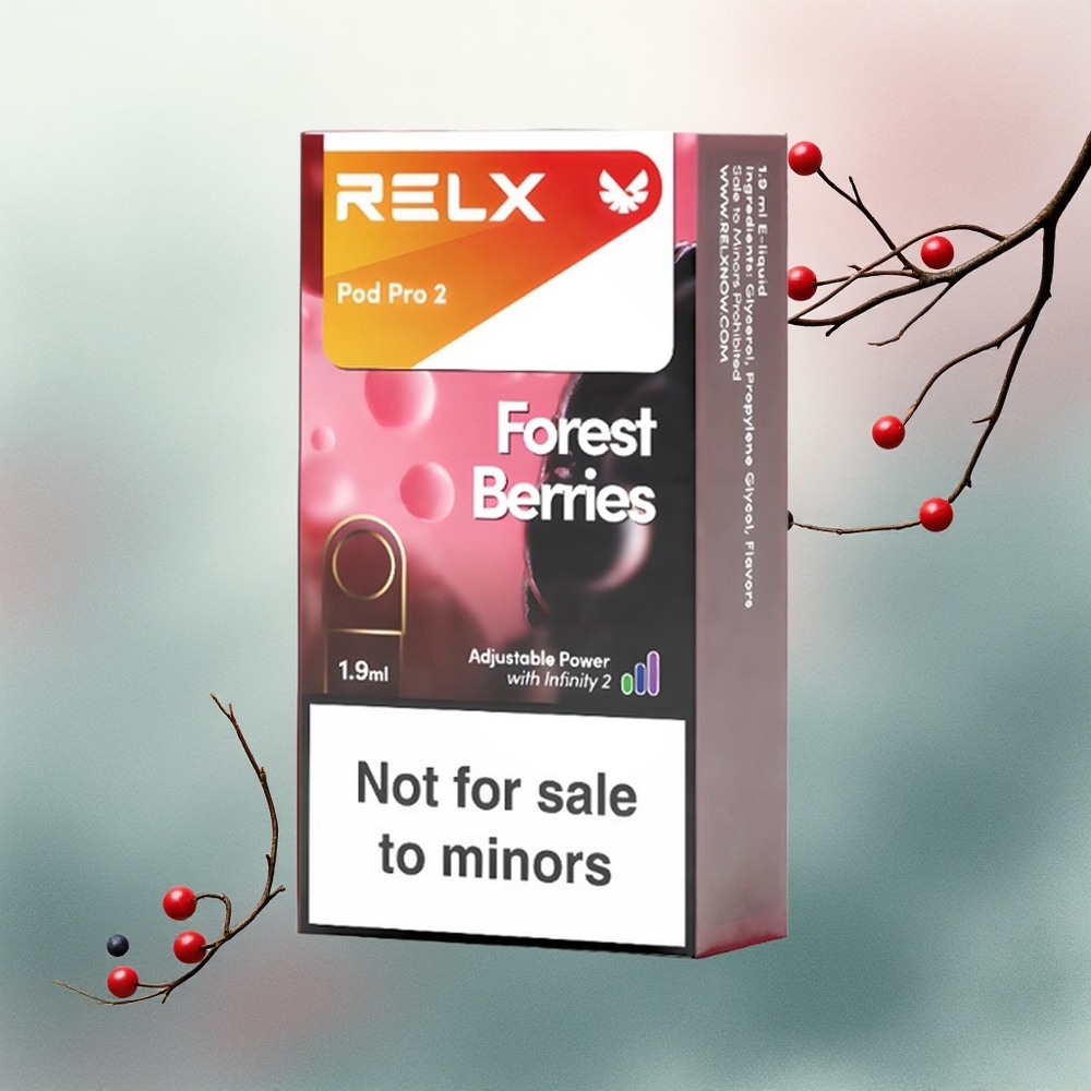 Relx Pod Pro 2 Vape Device Forest Berries 0mg/ml 1.9ml 2 pods/pack Smooth Mode 6.5W