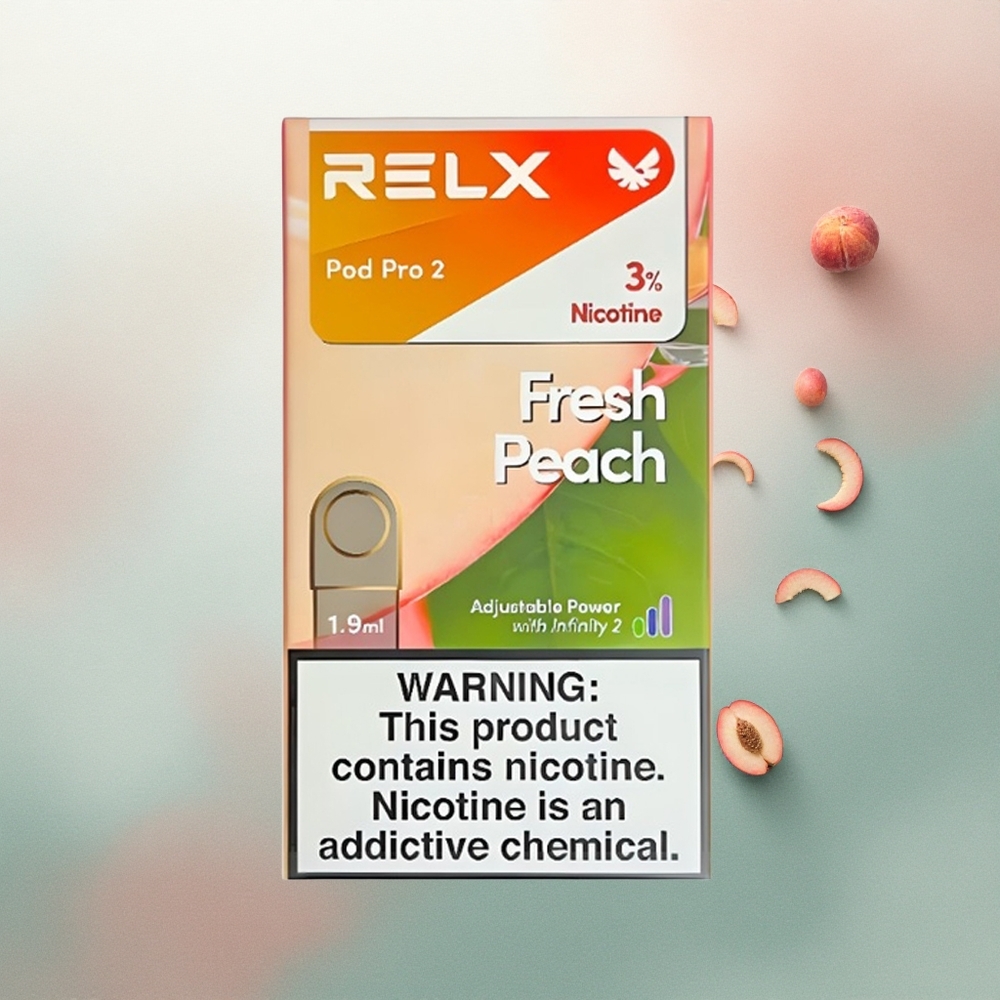 Relx Pod Pro 2 Vape Device Fresh Peach 30mg/ml Nicotine 1.9ml 3 Modes